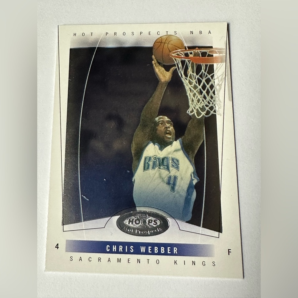Chris Webber Sacramento Kings Basketball Card - White & Purple Jersey